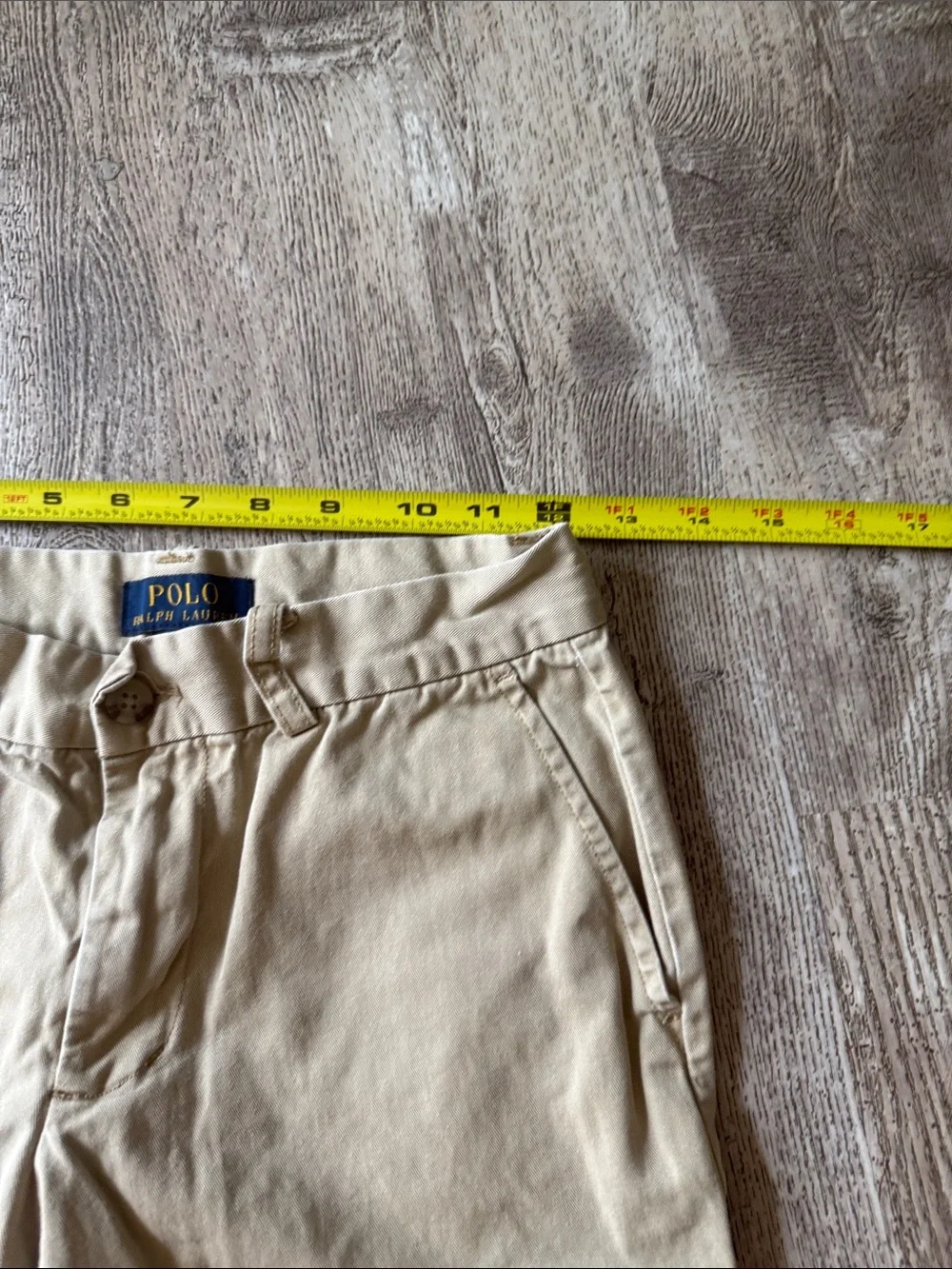 Polo by Ralph Lauren Men’s Tan Flat-Front Cotton Shorts
